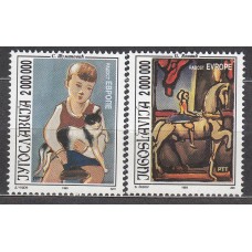 Yugoslavia Correo 1993 Yvert 2495/96 ** Mnh Joya de Europa - Pinturas