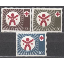 Yugoslavia Beneficencia Yvert 66/68 ** Mnh Cruz Roja