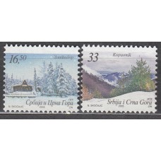 Serbia Montenegro Correo Yvert 3081/82 ** Mnh Paisajes y Montañas