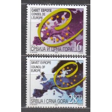 Serbia Montenegro Correo Yvert 2949/50 ** Mnh Consejo de Europa