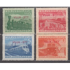 Trieste Zona B Correo Yvert 17/20 ** Mnh Trenes