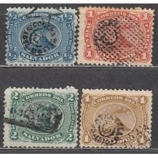 Salvador Correo 1874 Yvert 5/8 usado Volcan San Miguel