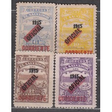 Salvador Correo 1918 Yvert 401/404 * Mh