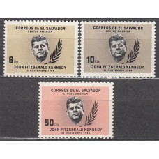 Salvador Correo 1964 Yvert 694/696 ** Mnh Kennedy
