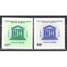 Salvador Correo 1966 Yvert 716/17 ** Mnh UNESCO