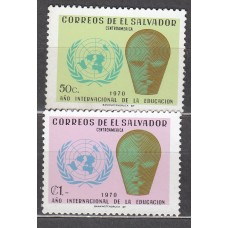Salvador Correo 1970 Yvert 760/61 ** Mnh Año de la Educación