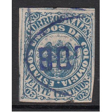 Colombia Correo 1868 Yvert 43 usado Escudo