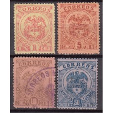 Colombia Correo 1898-1902 Yvert 114/17 */usado Mh/usado