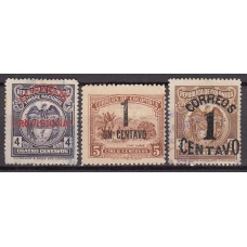 Colombia Correo 1925 Yvert 255/56+258 usado