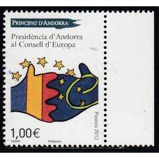 Andorra Francesa Correo 2012 Yvert 731 ** Mnh  Consejo de Europa