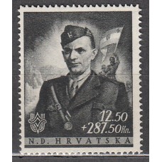 Croacia Correo 1944 Yvert 126 * Mh