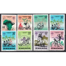 Ruanda - Correo Yvert 812/9 * Mh Un sello punta roma Boy Scouts