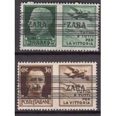 Yugoslavia ZARA Correo Yvert 24/25 ** Mnh con viñeta Patriotica