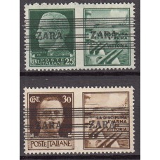 Yugoslavia ZARA Correo Yvert 24/25 ** Mnh con viñeta Patriotica