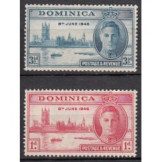 Domonica - Correo 1946 Yvert 107/8 ** Mnh