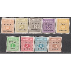 Italia Ocupacion Interaliada del Sur Yvert 1/9 ** Mnh