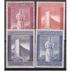 Vaticano Correo 1958 Yvert 257/260 ** Mnh Exposición de Bruselas