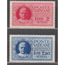 Vaticano Urgente Yvert 1/2 ** Mnh Pio XI