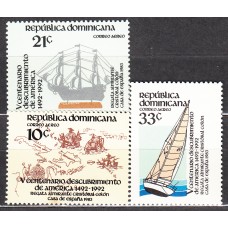 Dominicana Aereo Yvert 435/37 ** Mnh Descubrimiento de America - Barcos