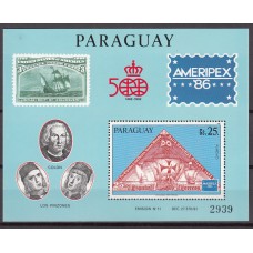 Paraguay Hojas Yvert 372 ** Mnh Descubrimiento de America - Barcos