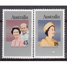 Australia Correo 1977 Yvert 612/13 ** Mnh Isabel II