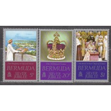 Bermudas Correo Yvert 335/37 ** Mnh 25 Aniversario Coronación Isabel II