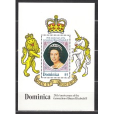 Dominica - Hojas Yvert 49 ** Mnh 25 Aniversario Coronación Isabel II