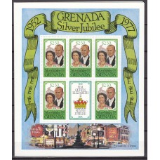 Grenada Correo 1977 Yvert 734A/34E ** Mnh en 5 Hojitas 25 Aniversario Coronación Isabel II