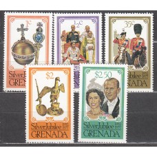 Grenada Correo 1977 Yvert 730/34 ** Mnh 25 Aniversario Coronación Isabel II