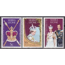 Sierra Leona Correo Yvert 408/10 ** Mnh 25 Aniversario Coronación Isabel II