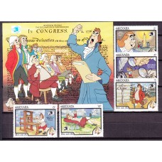 Grenada Correo 1989 Yvert 1842/46+H,224 ** Mnh Walt Disney