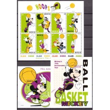 Nevis Correo Yvert 1189/96+H,156/57 ** Mnh Walt Disney - Deportes