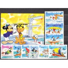 Turk y Caicos Correo Yvert 665/73+H,48 ** Mnh Walt Disney