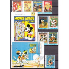 Sierra Leona Correo Yvert 1618/26+H,209/10 ** Mnh Walt Disney