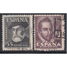 España Estado Español 1948 Edifil 1035/6 usado Personajes