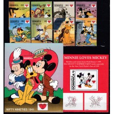 Dominica - Correo 1997 Yvert 1991/8+H.322/3 ** Mnh  Walt Disney