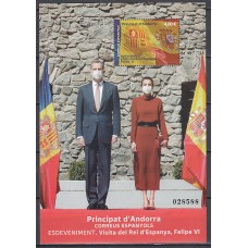 Andorra Española Correo 2022 Edifil 531 ** Mnh  Visita Reyes de España