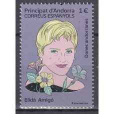 Andorra Española Correo 2022 Edifil 532 ** Mnh  Elida Amigó