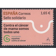 España II Centenario Correo 2022 Edifil 5614 ** Mnh Contra el cáncer de mama