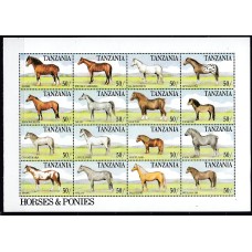 Tanzania - Correo Yvert 721/36 ** Mnh  Fauna caballos