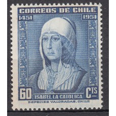 Chile - Correo 1952 Yvert 230 * Mh  Isabel la Católica