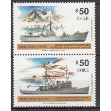 Chile - Correo 1990 Yvert 967/8 ** Mnh  Barcos