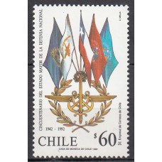 Chile - Correo 1992 Yvert 1115 ** Mnh   Banderas