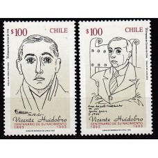Chile - Correo 1993 Yvert 1157/8 ** Mnh Vicente Hiudobro