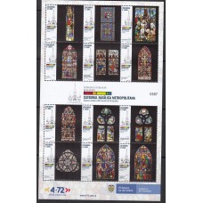 Colombia Correo 2022 Yvert 2451/62 ** Mnh Catedral - Vidreras