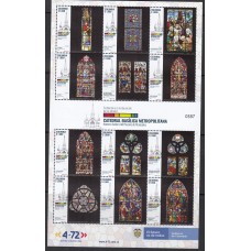 Colombia Correo 2022 Yvert 2451/62 ** Mnh Catedral - Vidreras