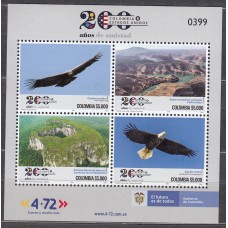 Colombia Correo 2022 Yvert 2467/70 ** Mnh Relaciones Colombia - USA - Fauna - Aves
