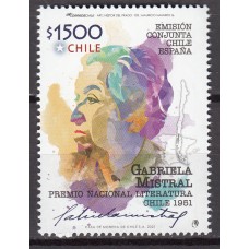 Chile Correo 2021 Yvert 2173 ** Mnh Personaje - Gabriela Mistral