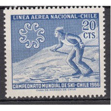 Chile Aereo Yvert 225 ** Mnh  Deportes esqui