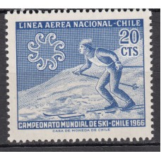 Chile Aereo Yvert 225 ** Mnh  Deportes esqui